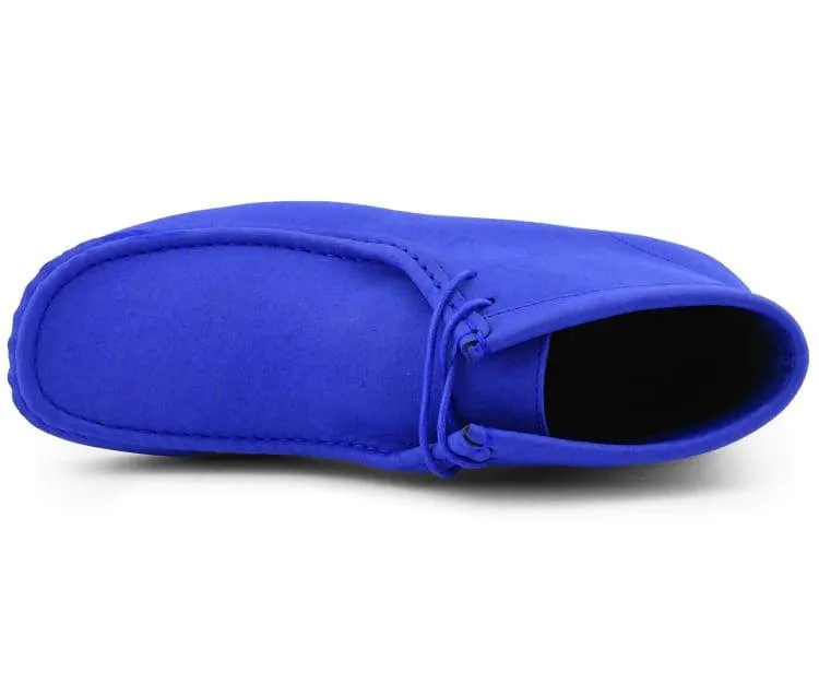 Amali Wallabee Boot Style Men's Royal Blue Suede High Top Shoes